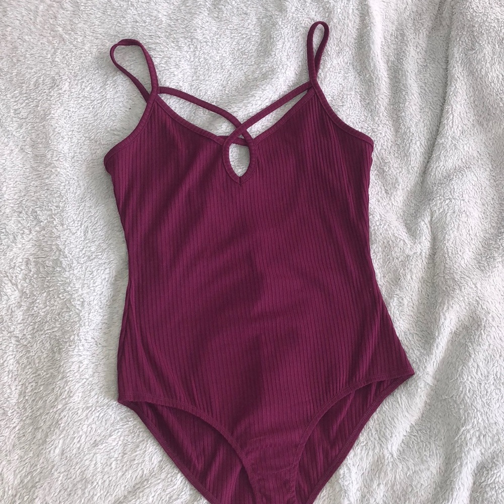 Strappy Purple Bodysuit